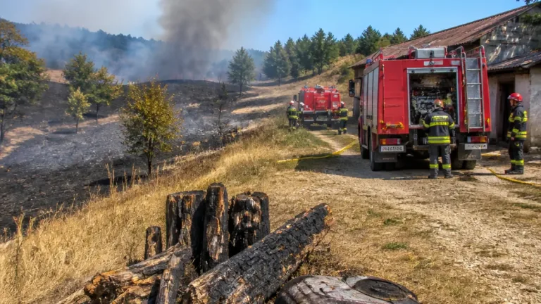 Incendiu la fermă în Voinești: peste 30 de hectare de pădure și vegetație uscată afectate