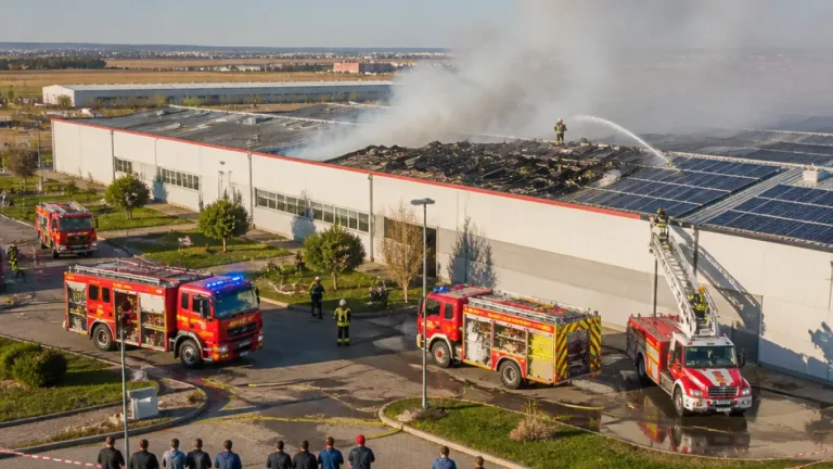 Incendiu la hala Sogefi din Oradea: 79 de angajați evacuați, niciun rănit, focul stins în aproximativ 40 de minute