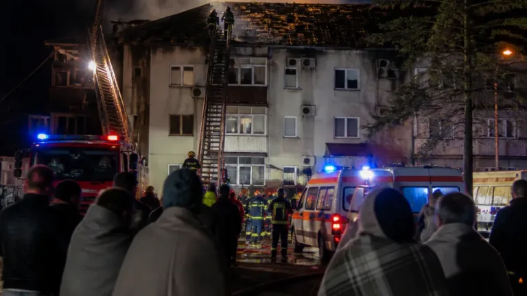 Incendiu la un bloc din Balș: acoperișul degradat, 52 de evacuați și 21 de apartamente afectate de fum