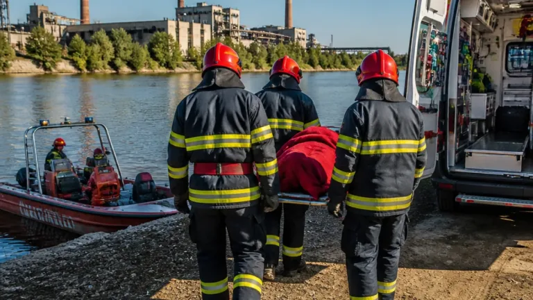 Intervenție de urgență la Aiud: bărbat scos din Mureș și resuscitat de pompieri, transportat la terapie intensivă mobilă