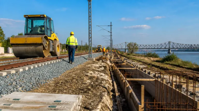 Lucrările de modernizare a căii ferate spre Giurgiu: stadiu 15% și calendar până în 2028