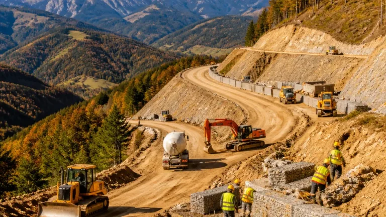 Lucrările la DJ 102I Valea Doftanei–Brădet avansează: constructorul raportează 23% stadiu fizic, în Prahova peste 26%