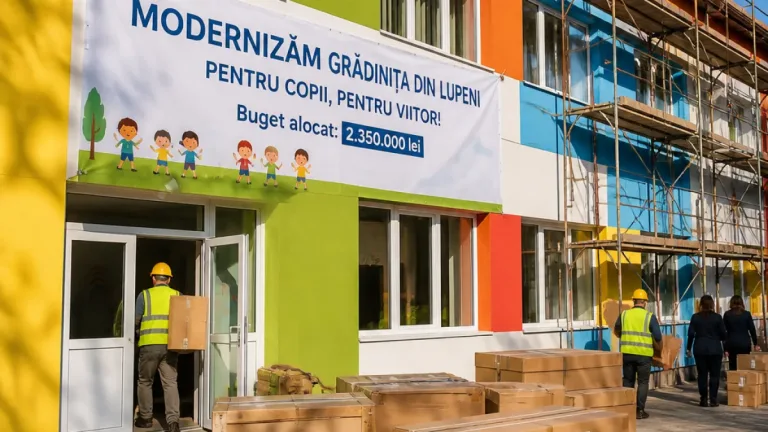 Lupeni: contract semnat pentru modernizarea Grădiniței „Lumea Copiilor” cu aproape 2,5 milioane lei
