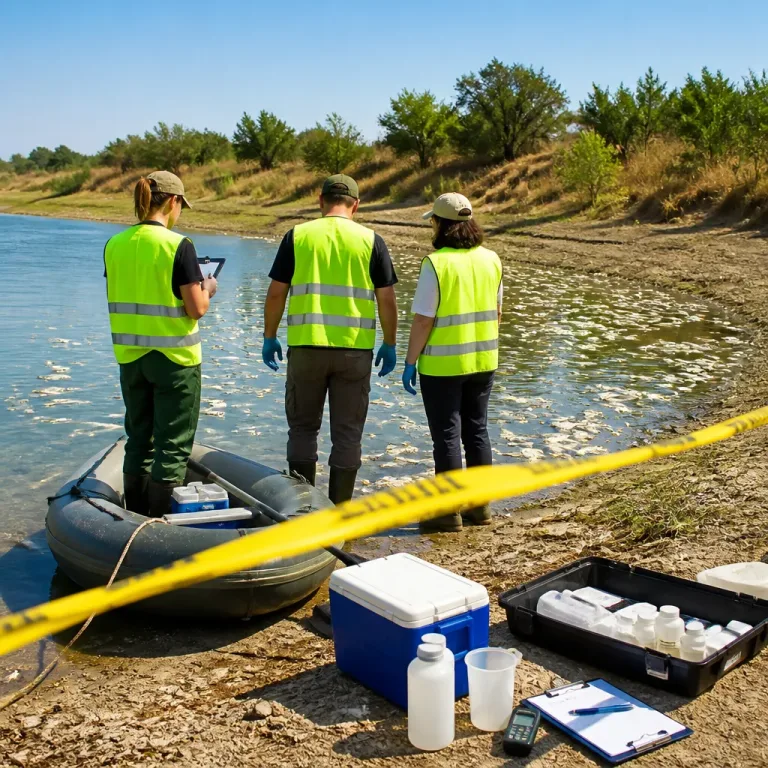 Inspectorii de mediu prelungește ancheta la lacul Dănceni după apariţia a sute de peşti morţi