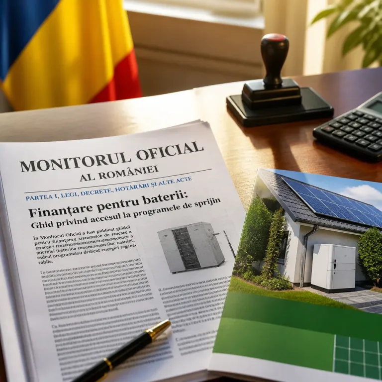 Ghidul pentru finanţarea bateriilor stocate de la energie regenerabilă, publicat în Monitorul Oficial