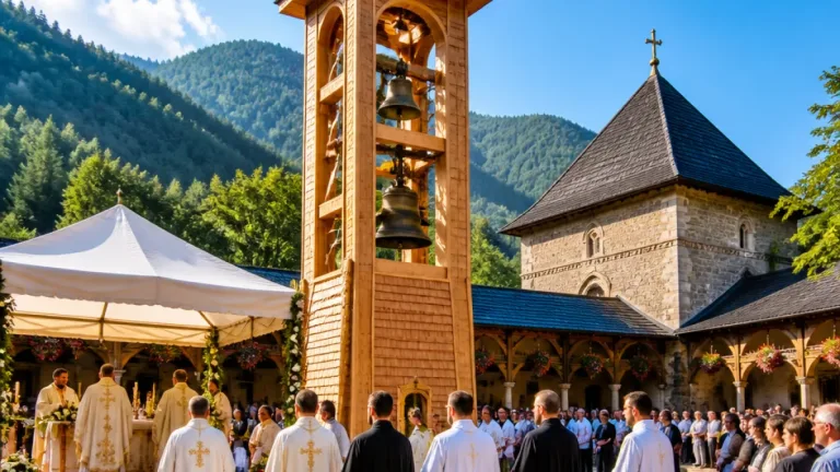 Mitropolitul Andrei a participat la hramul Mănăstirii Cormaia și a sfințit noua clopotniță