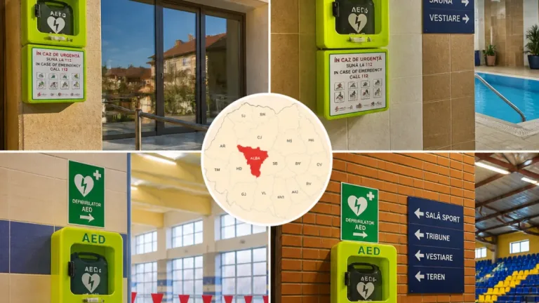 Patru defibrilatoare semi-automate instalate în spaţii publice din judeţul Alba pentru intervenţii rapide