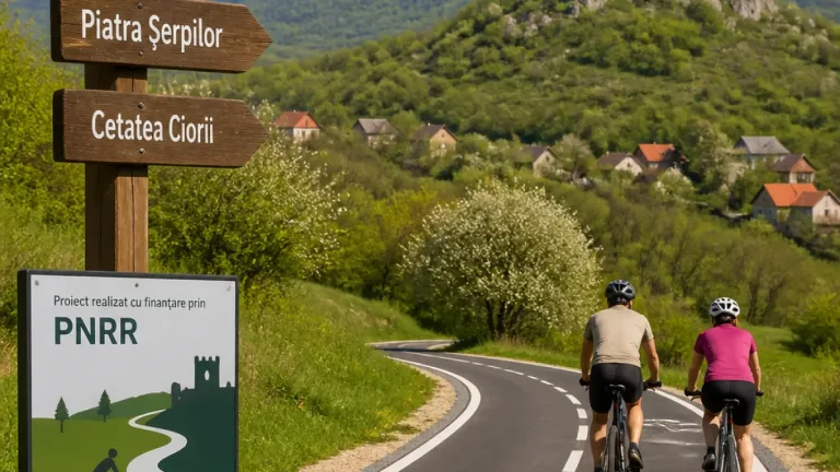 Peste 6,3 km de piste pentru biciclete amenajate în comuna Almașu, finanțate prin PNRR