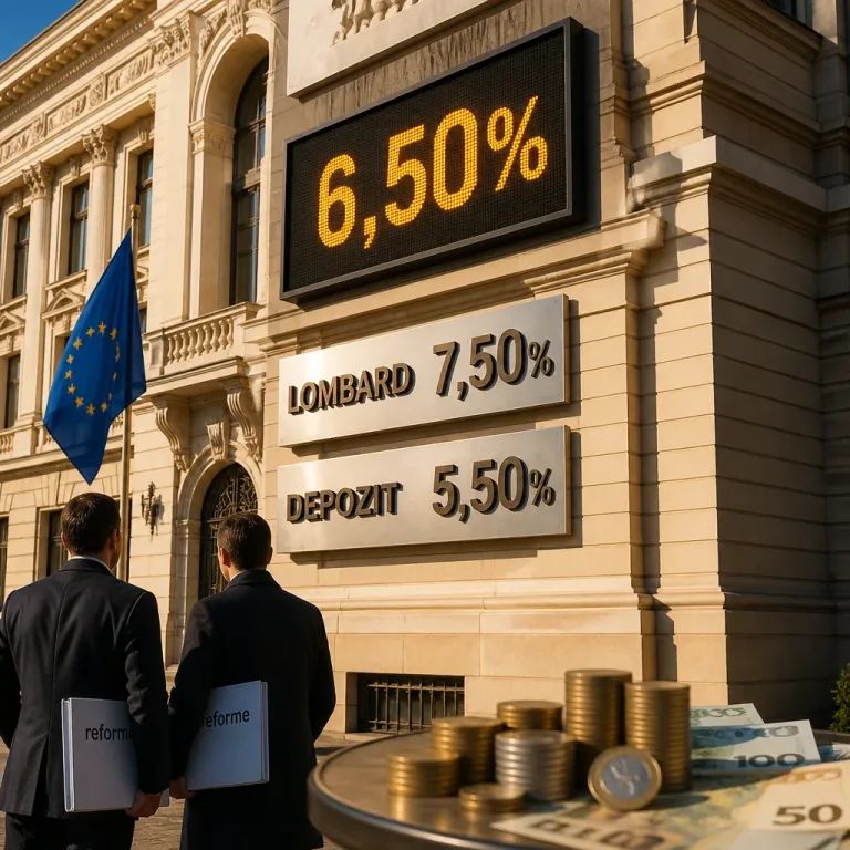 BNR menţine rata dobânzii de politică monetară la 6,50% şi reafirmă rolul reformelor structurale