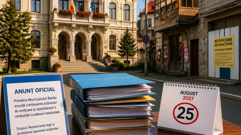 Primăria Bacău: termen de un an pentru autorizarea de regularizare a clădirilor neautorizate