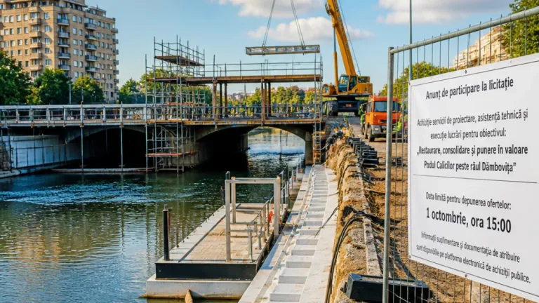Primăria Capitalei scoate la licitaţie lucrările pentru Podul Calicilor şi malurile Dâmboviţei, contract de aproape 64 milioane lei