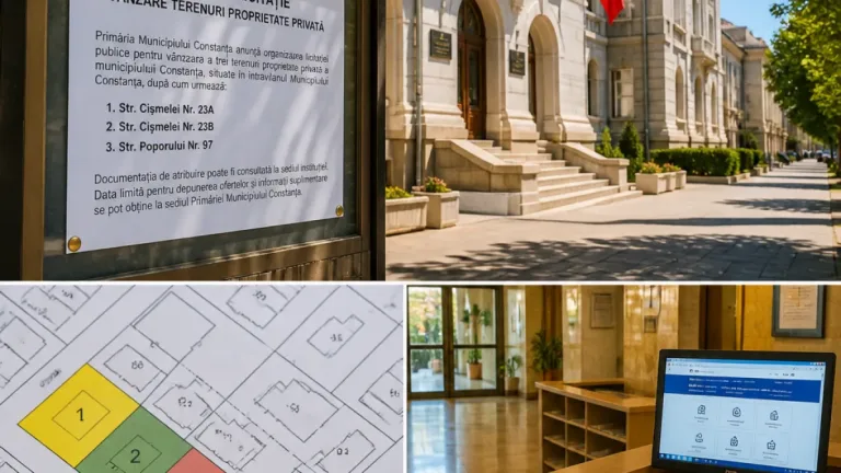 Primăria Constanța scoate la licitație trei terenuri din proprietatea privată a municipiului