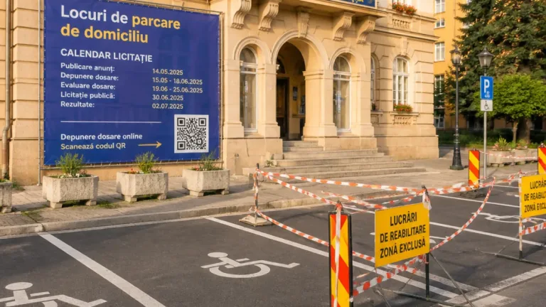 Reșița: Primăria anunţă licitaţie pentru locurile vacante de parcare de domiciliu