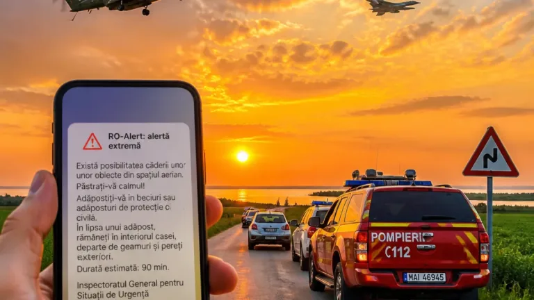 RO-Alert în Tulcea şi Galaţi după detectarea unei ţinte aeriene lângă graniţa cu Ucraina