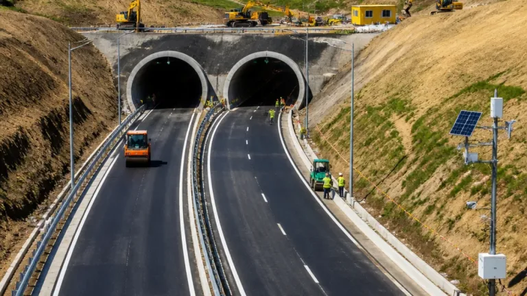 Secțiunea Tigveni–Curtea de Argeș a Autostrăzii Sibiu–Pitești atinge 99%, deschiderea depinde de testele tunelului Momaia