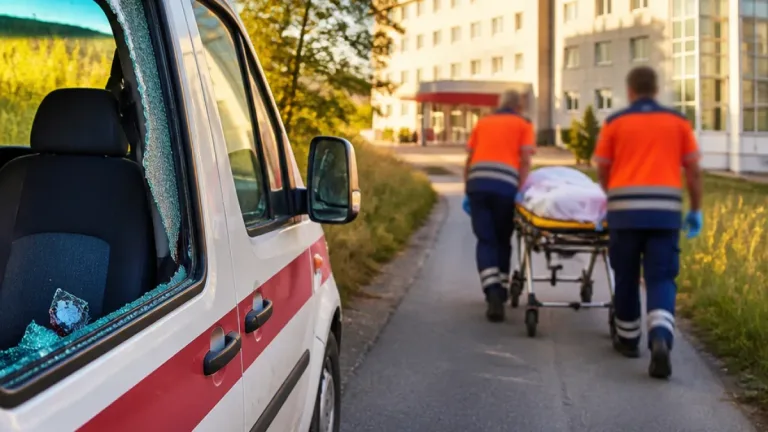 Șoferul ambulanței atacate la Recea‑Cristur, operat de două ori; prognostic incert pentru vedere