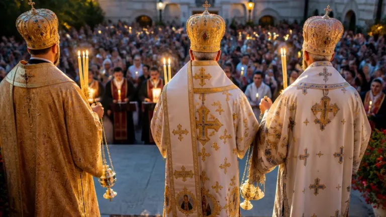 Suceava: Taina Sfântului Maslu săvârșită de obște de trei ierarhi la Catedrala Arhiepiscopală