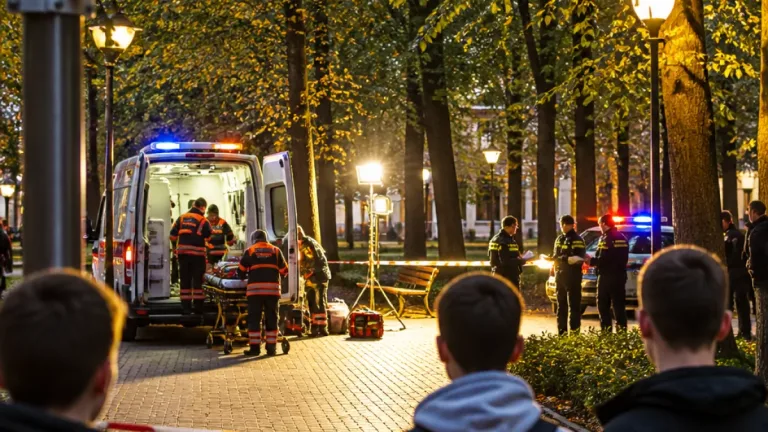 Tânăr de 23 de ani înjunghiat într-un parc din Galați; agresorul, un adolescent de 15 ani, reținut