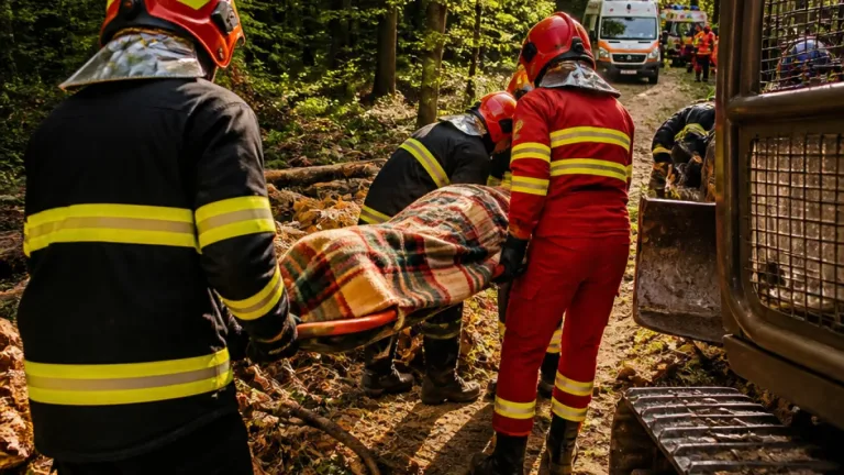 Tânăr de 27 de ani, în stare gravă după ce un copac i-a căzut peste el în pădurea din Nistorești