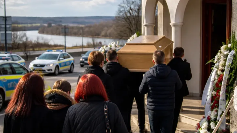 Tânăra găsită într‑o valiză pe râul Olt, condusă pe ultimul drum; suspectul dat în urmărire internațională