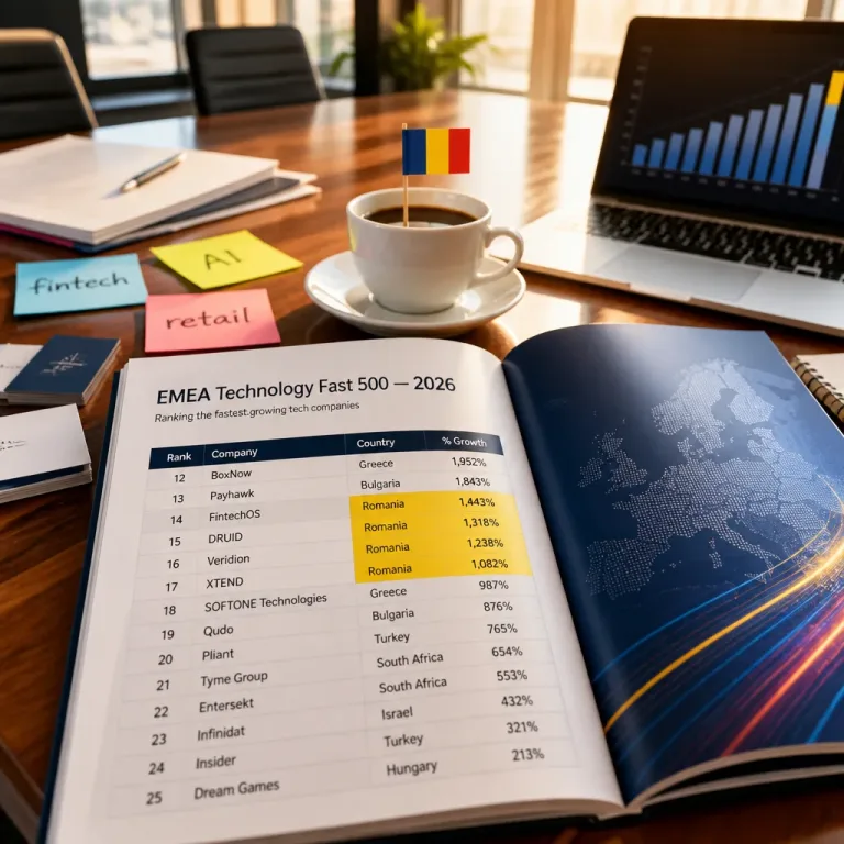 Opt companii românești în topul Deloitte EMEA Technology Fast 500: Finqware, cel mai bine clasat