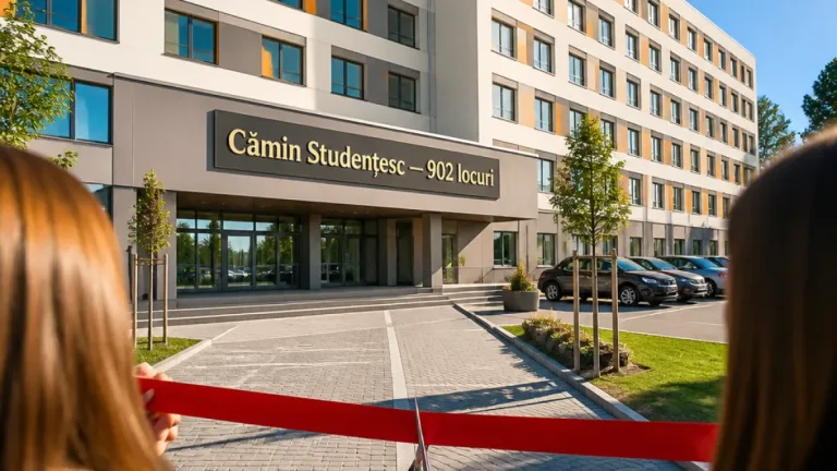 Timișoara: inaugurat cel mai mare cămin studențesc din România — 902 locuri pentru studenții UVT