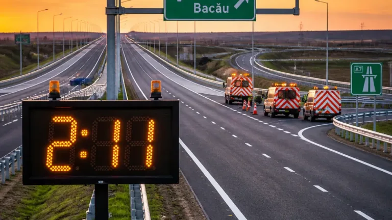 Tronsonul Adjud–Bacău (46 km) de pe A7 va fi deschis în câteva zile; București–Bacău, 2 ore și 11 minute