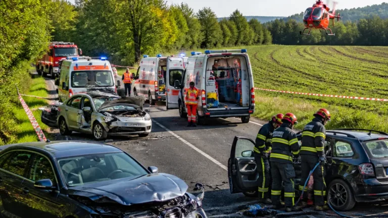 Un bărbat a murit, şase persoane rănite în urma unor coliziuni între trei autoturisme la Jena, Timiș