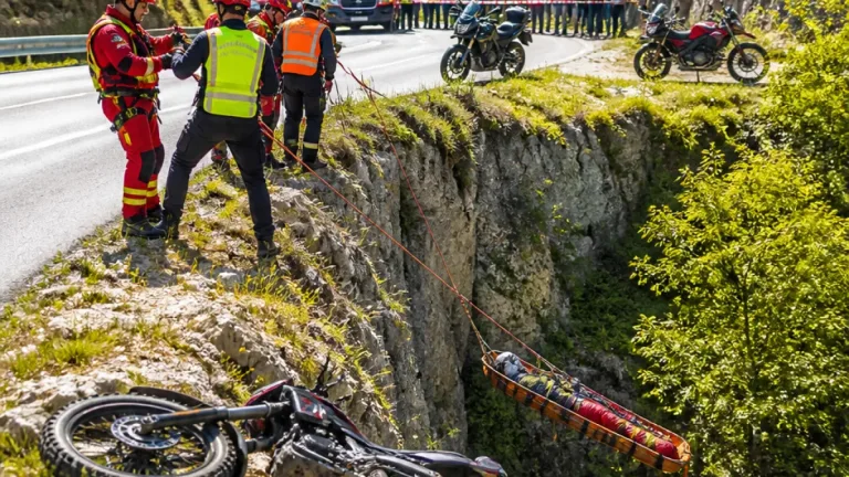 Un motociclist a decedat după ce a căzut circa 30 de metri în râpă în Defileul Crișului Repede