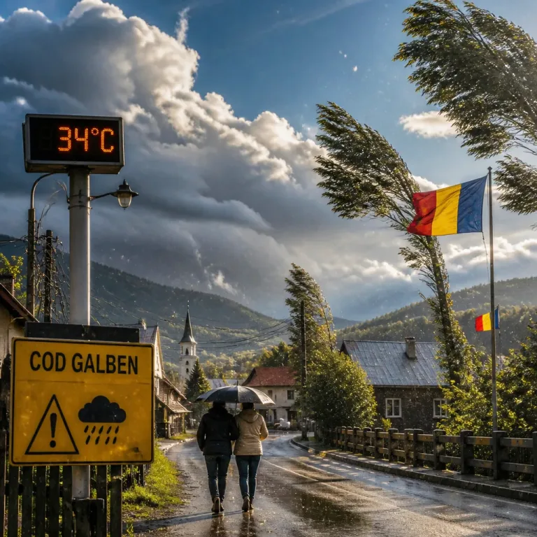 ANM: vreme călduroasă în aproape toată țara și cod galben nowcasting pentru mai multe localități din Vâlcea