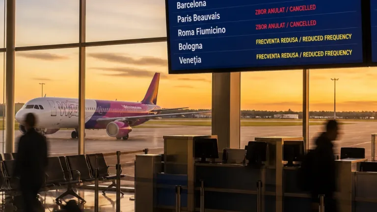 Wizz Air restrânge operațiunile de la Aeroportul Craiova: cinci rute suspendate și frecvențe reduse