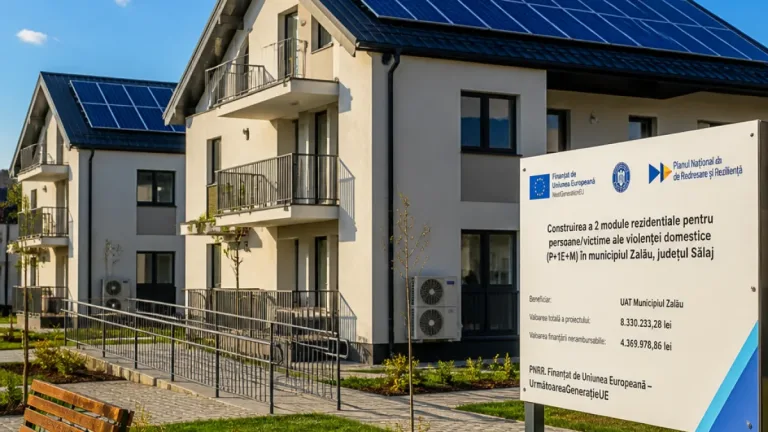 Zalău: 12 locuinţe nZEB‑plus pentru tineri, finalizate printr‑o investiţie de peste 6 milioane lei