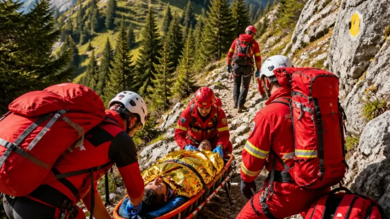 Zărnești: Salvamont intervine pentru evacuarea unui turist rănit pe traseul către Cabana Curmătura