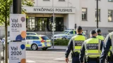 Justitieminister Gunnar Strömmer besökte Nyköping för att prata trygghet och ordningsvakter