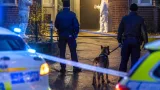 Skottlossning riktad mot lägenhetsdörr i Trångsund — polisen genomsöker Huddinge