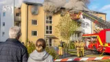 Stor brand i Teleborg – kraftig rök spred sig till intilliggande lägenheter i Växjö
