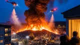 Stor brand vid Fågelmyra i Borlänge – boende uppmanas undvika röken