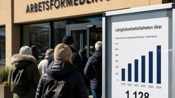 Långtidsarbetslösheten i Vänersborg ökar första gången sedan februari
