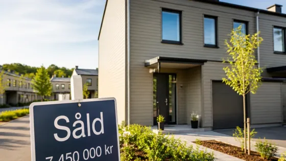 Radhus i Mölndal sålt för 7 450 000 kr — 55 174 kr per kvadratmeter