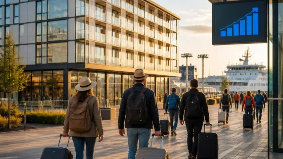 Rekordökning i övernattningar — Trelleborg ser stark tillströmning av utländska gäster
