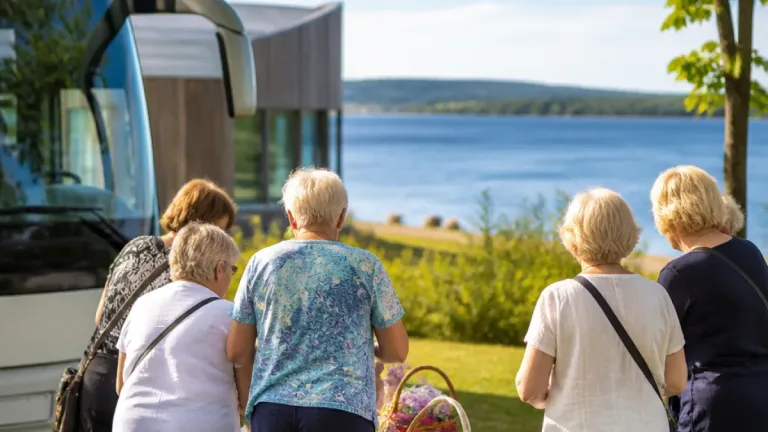 32 medlemmar från Kvinnliga Föreningen Gamla Östersund gjorde sommarutflykt runt Storsjön