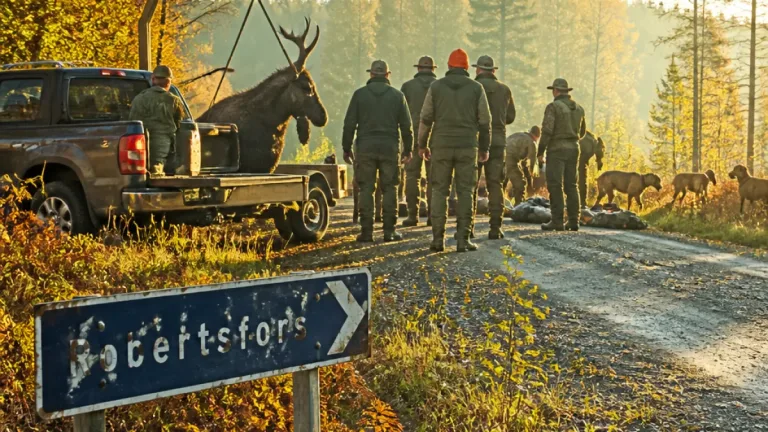 Älgjakten inleds i Västerbotten – 12 700 fällbara älgar och första fällda djuret i Brände