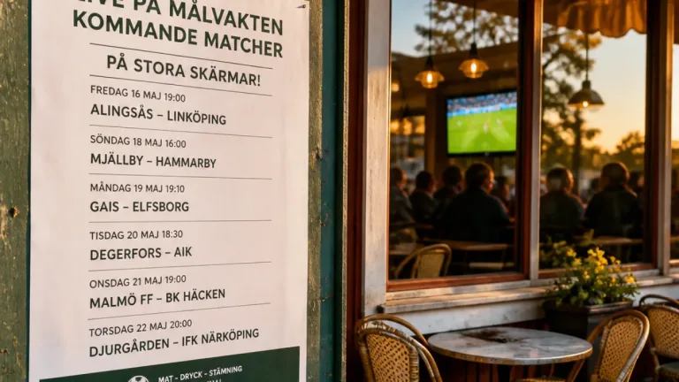 Alingsås väntar sändning när laget möter Linköping – flera matcher i lokal tv‑lista