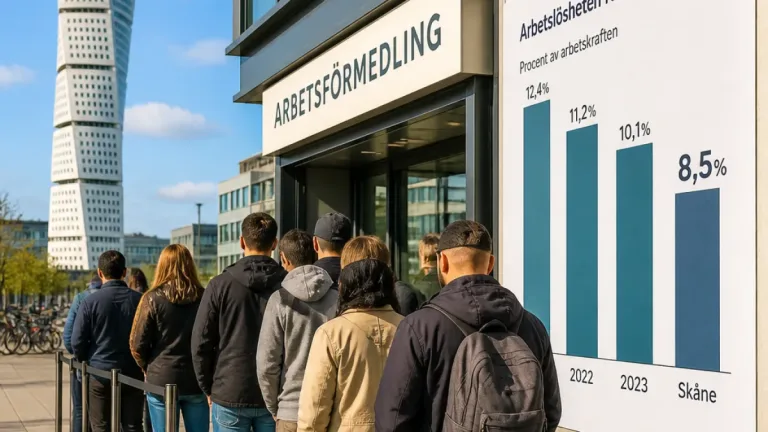 Arbetslösheten i Skåne sjunker — men länet högst i landet på 8,5 procent