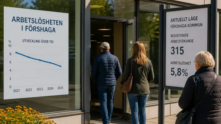 Arbetslösheten sjunker i Forshaga – nio månader i följd under fjolårets nivå