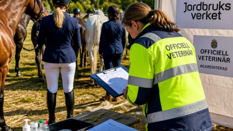 Arrangörer måste anlita officiell veterinär när utländska hästar deltar från 2026