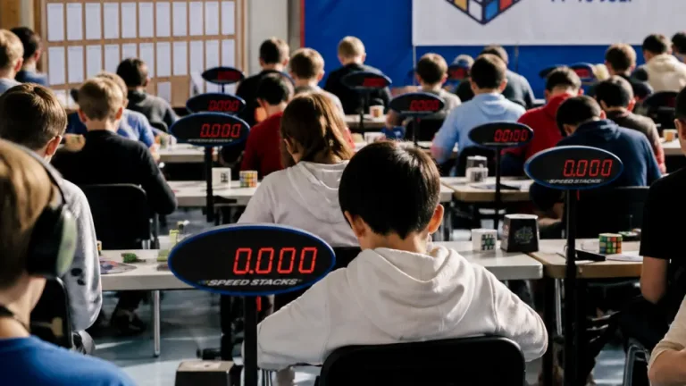 Blekinges första Rubiks kub-tävling lockade fullt startfält i Sölvesborg