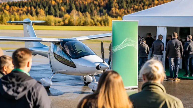Elflyg från Tyskland landade i Östersund – Green Flyway synliggörs lokalt