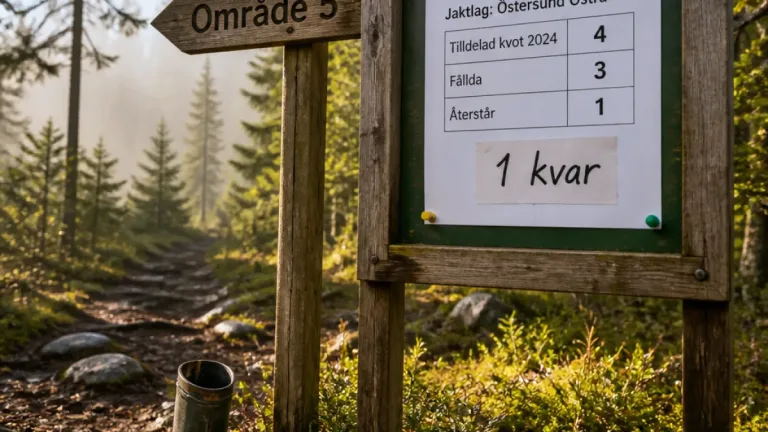 Endast en björn kvar på Jämtlands tilldelning — återstår i område 5