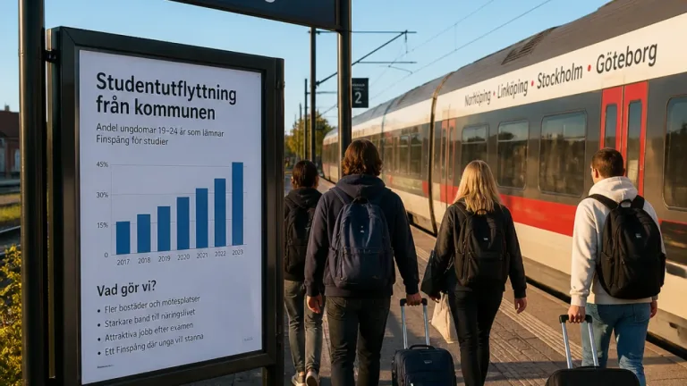 Färre än en fjärdedel av Finspångs nybörjarstudenter stannade i länet för högskolestudier
